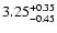 $3.25^{\rm +0.35}_{-0.45}$