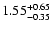 $1.55^{\rm +0.65}_{-0.35}$