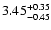 $3.45^{\rm +0.35}_{-0.45}$