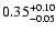 $0.35^{\rm +0.10}_{-0.05}$