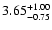 $3.65^{\rm +1.00}_{-0.75}$