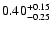 $0.40^{\rm +0.15}_{-0.25}$