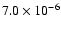 $7.0\times10^{-6}$