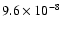 $9.6\times10^{-8}$