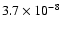 $3.7\times10^{-8}$