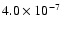 $4.0\times10^{-7}$