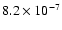 $8.2\times10^{-7}$