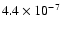 $4.4\times10^{-7}$