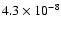 $4.3\times10^{-8}$