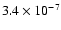 $3.4\times10^{-7}$