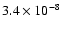 $3.4\times10^{-8}$
