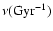 $\nu({\rm Gyr}^{-1})$