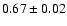 $0.67 \pm 0.02$