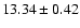 $13.34 \pm 0.42$