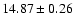 $14.87 \pm 0.26$