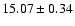 $15.07 \pm 0.34$