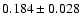 $0.184 \pm 0.028$