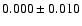 $0.000 \pm 0.010$