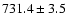 $731.4 \pm 3.5$