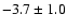 $-3.7 \pm 1.0$