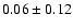 $0.06 \pm 0.12$