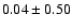 $0.04 \pm 0.50$