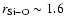 $r_{\rm Si-O}\sim 1.6$