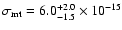 $\sigma_{\rm
mt}=6.0^{+2.0}_{-1.5}\times 10^{-15}$