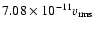 $7.08\times 10^{-11} v_{\rm rms}$
