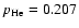 $p_{\rm He}=0.207$