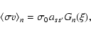 \begin{displaymath}\langle\sigma v\rangle_n= \sigma_0 a_{ss^\prime} G_n(\xi),
\end{displaymath}