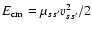 $E_{\rm cm}= \mu_{ss^\prime}v^2_{ss^\prime}/2$