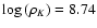 $\log{(\rho_K)}=8.74$