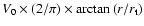 $V_0\times (2/\pi)\times \arctan{(r/r_{\rm t})}$
