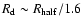 $R_{\rm d}\sim R_{\rm half}/1.6$