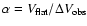$\alpha
=V_{\rm flat}/\Delta V _{\rm obs}$