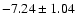 $-7.24\pm1.04$