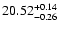 $\rm 20.52_{-0.26}^{+0.14}$