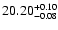 $\rm 20.20_{-0.08}^{+0.10}$