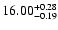 $\rm 16.00_{-0.19}^{+0.28}$