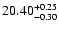 $\rm 20.40_{-0.30}^{+0.25}$