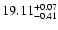$\rm 19.11_{-0.41}^{+0.07}$