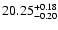 $\rm 20.25_{-0.20}^{+0.18}$