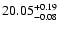 $\rm 20.05_{-0.08}^{+0.19}$