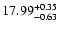 $\rm 17.99_{-0.63}^{+0.35}$