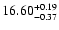 $\rm 16.60_{-0.37}^{+0.19}$