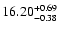 $\rm 16.20_{-0.38}^{+0.69}$