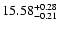 $\rm 15.58_{-0.21}^{+0.28}$