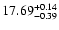 $\rm 17.69_{-0.39}^{+0.14}$