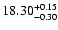 $\rm 18.30_{-0.30}^{+0.15}$